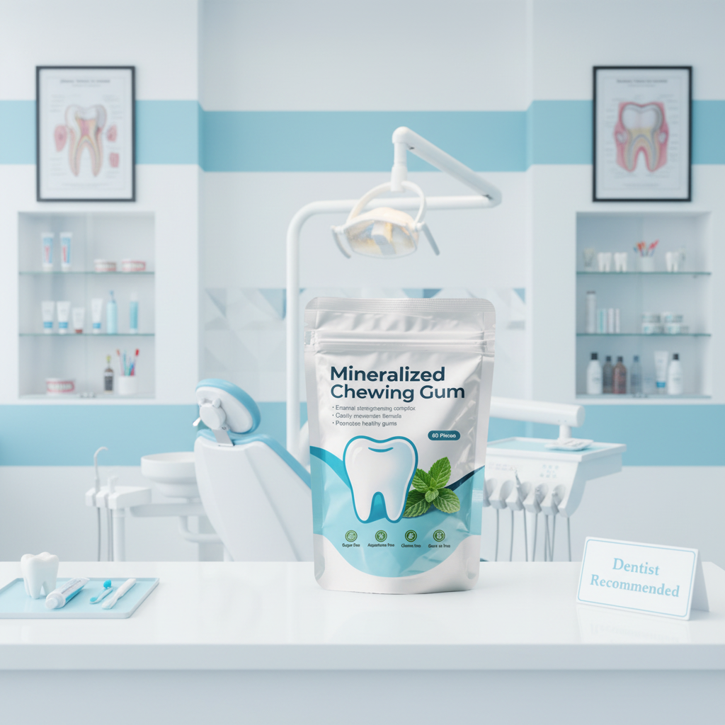 Agolyn remineralizing cube gum with CPP-ACP and nano-hydroxyapatite for enamel repair — B2B clinical solution