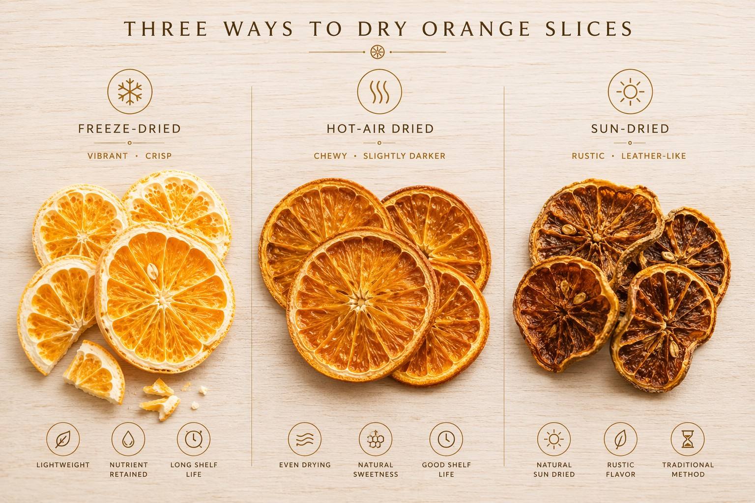 Different Drying Methods for Orange Slices