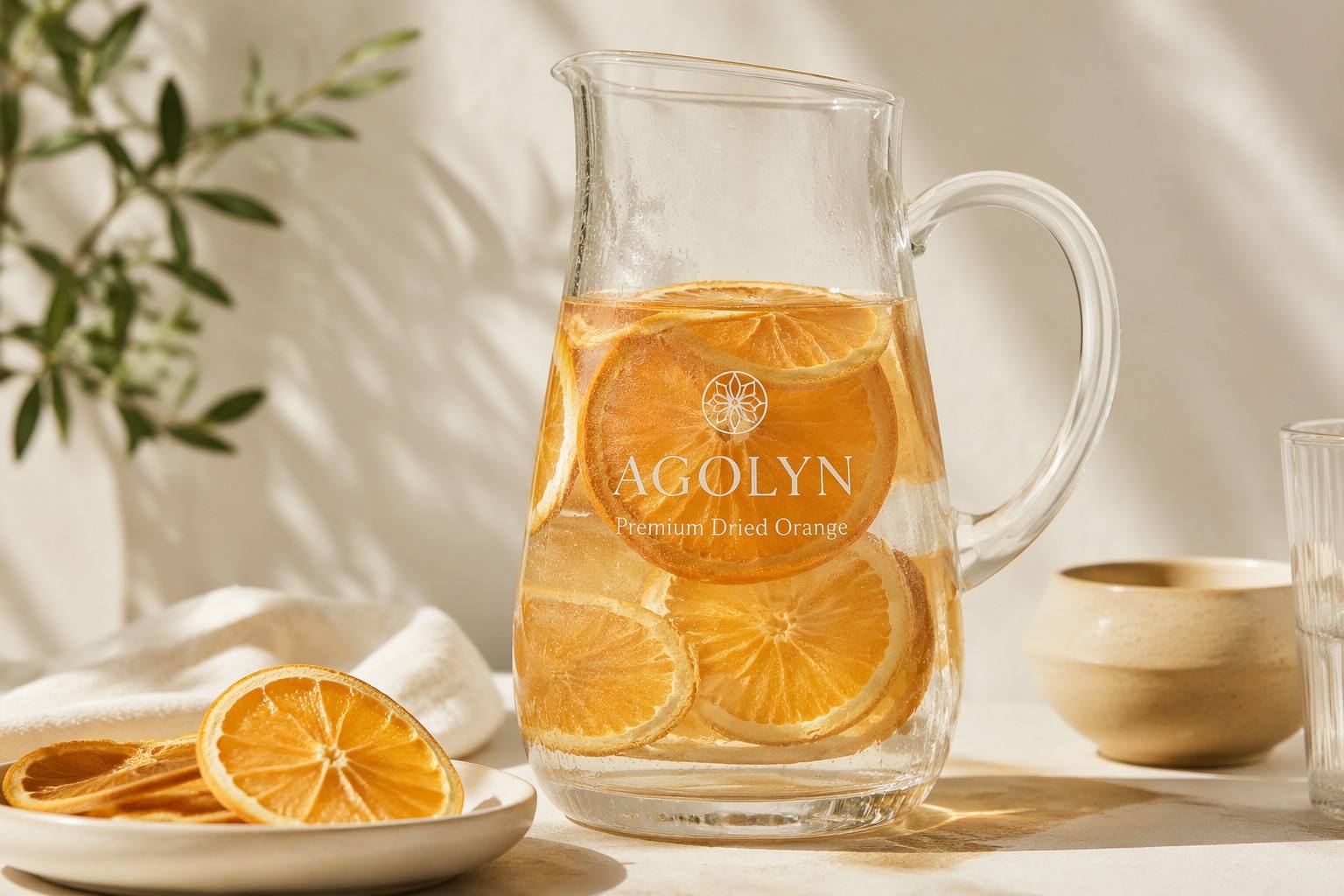 Refreshing Dried Orange Slice Water