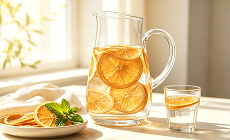 Benefits of Drinking Orange Slice Water
