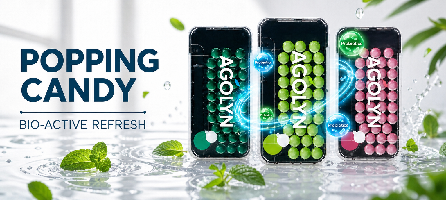 AGOLYN Sugar-Free Popping Burst Balls Packaging